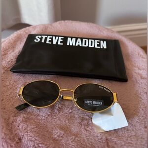Steve Madden Gold Oval Sunglasses -New
